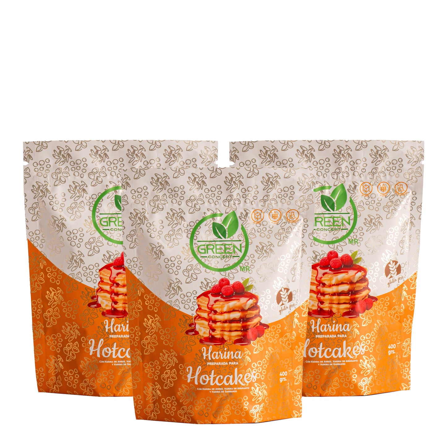 Pack de 3 Harinas para Hot Cakes Sin Azúcar