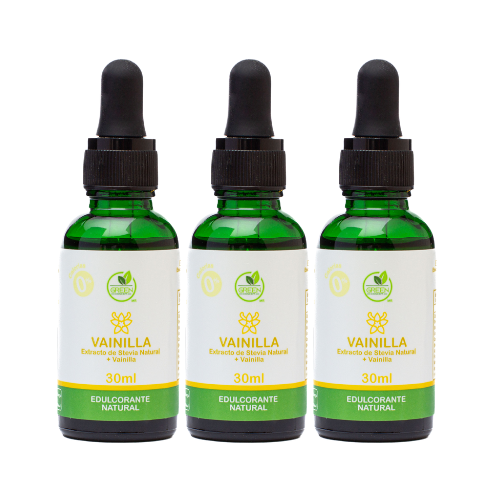 3 Piezas Pack Vainilla Stevia - 30ml