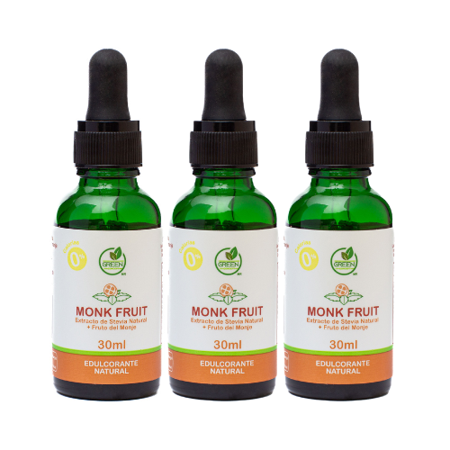 3 Piezas Pack Monk Fruit Stevia - 30ml