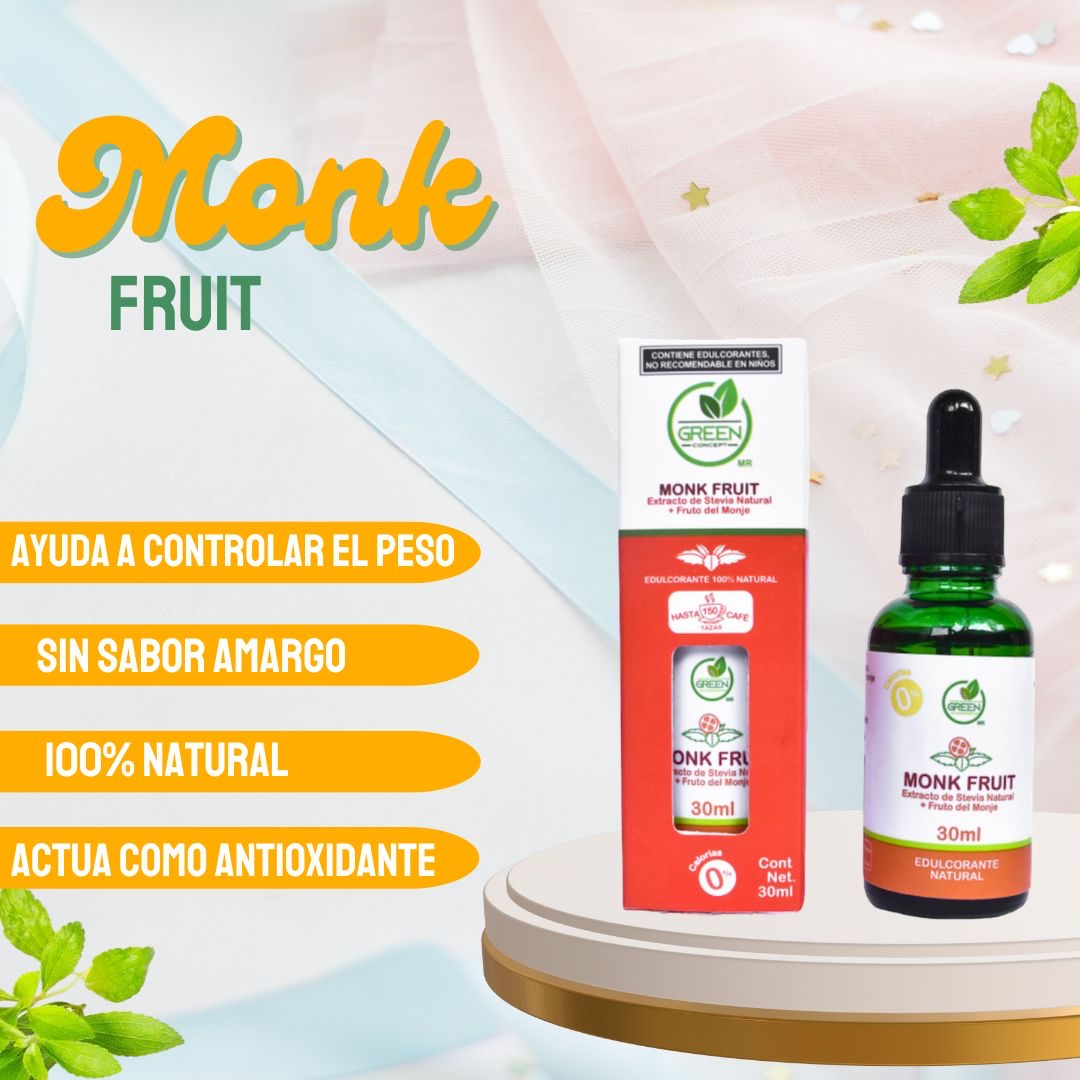 3 Piezas Pack Monk Fruit Stevia - 30ml