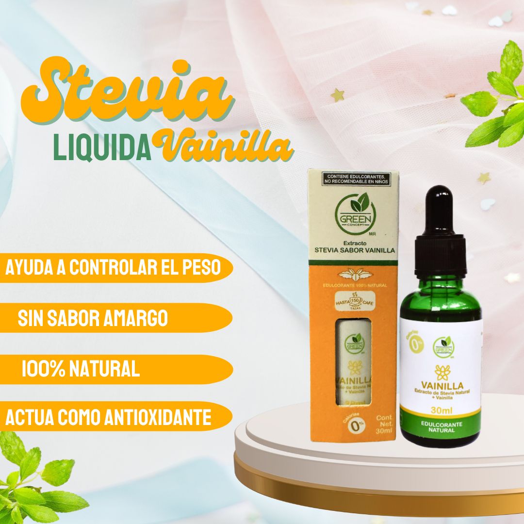 3 Piezas Pack Vainilla Stevia - 30ml